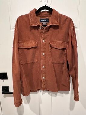 Abercrombie & Fitch Copper Brown Corduroy Shirt Jacket